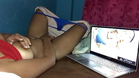 Spanish girl's pussy on a table