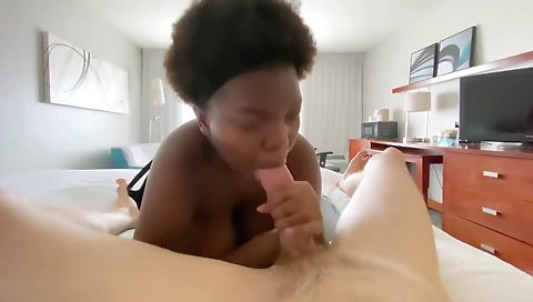 Smoking hot girl's ass and swallows